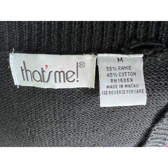 VTG Ugly Christmas Sweater Music Teacher Vest Jingle Bells M Black - Picture 8 of 9